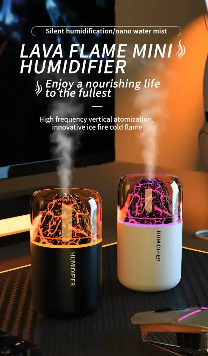 H05 Volcano Air Humidifier with Night Light – 180ML